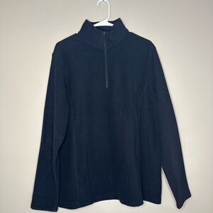 Men's Lands End Black Half-Zip Sweater